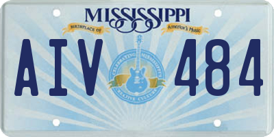 MS license plate AIV484