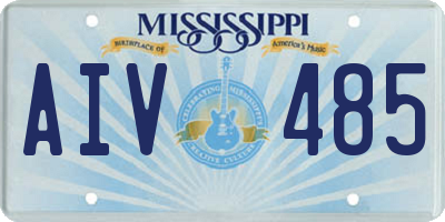 MS license plate AIV485