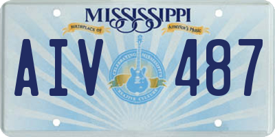 MS license plate AIV487