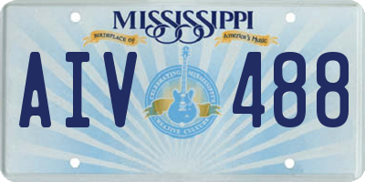 MS license plate AIV488