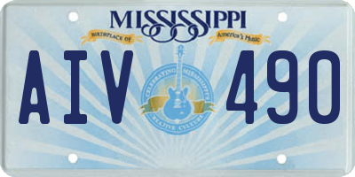 MS license plate AIV490