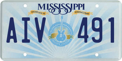 MS license plate AIV491