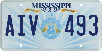 MS license plate AIV493