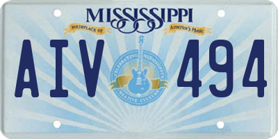 MS license plate AIV494
