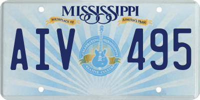 MS license plate AIV495