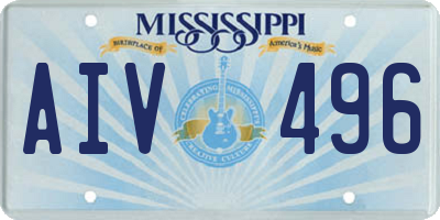 MS license plate AIV496