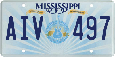 MS license plate AIV497