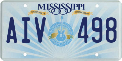 MS license plate AIV498