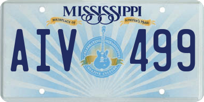 MS license plate AIV499