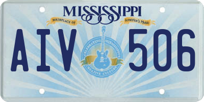 MS license plate AIV506