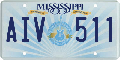 MS license plate AIV511