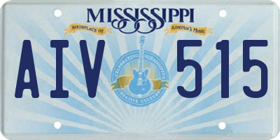 MS license plate AIV515