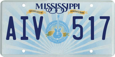 MS license plate AIV517