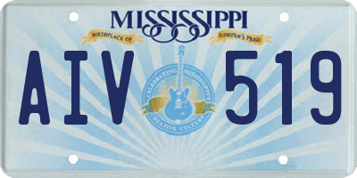 MS license plate AIV519