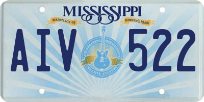 MS license plate AIV522