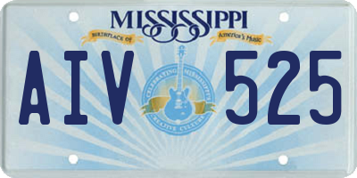 MS license plate AIV525