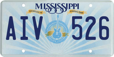 MS license plate AIV526
