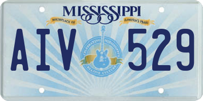 MS license plate AIV529