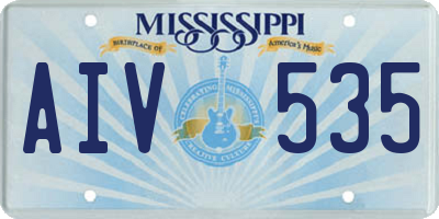 MS license plate AIV535