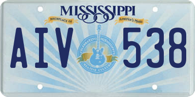 MS license plate AIV538