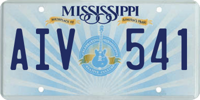 MS license plate AIV541