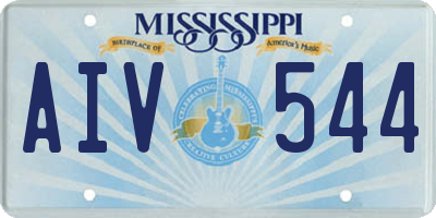 MS license plate AIV544