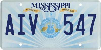 MS license plate AIV547