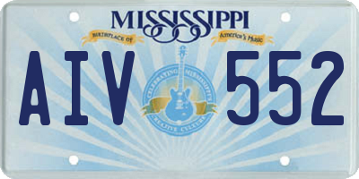 MS license plate AIV552
