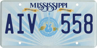 MS license plate AIV558