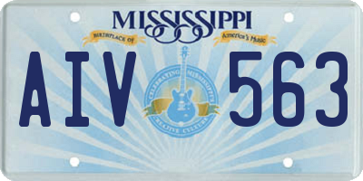 MS license plate AIV563