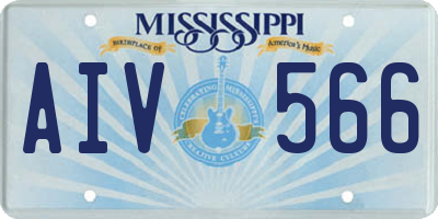MS license plate AIV566