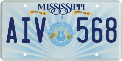MS license plate AIV568