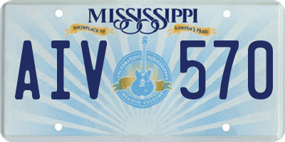 MS license plate AIV570