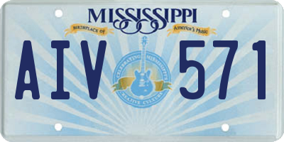 MS license plate AIV571