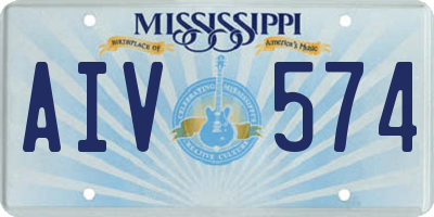 MS license plate AIV574