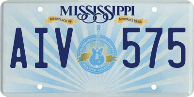 MS license plate AIV575