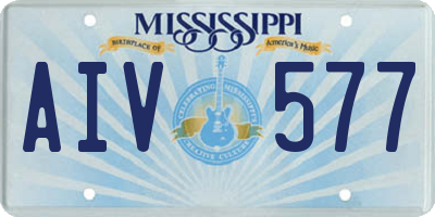 MS license plate AIV577