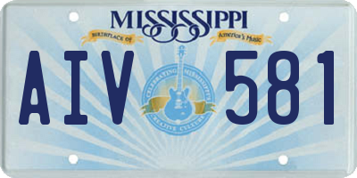 MS license plate AIV581
