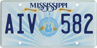 MS license plate AIV582
