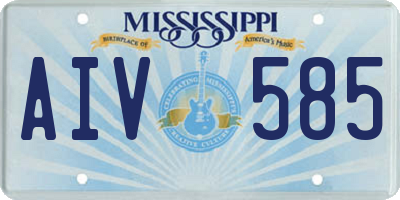 MS license plate AIV585
