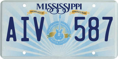 MS license plate AIV587