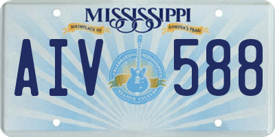 MS license plate AIV588