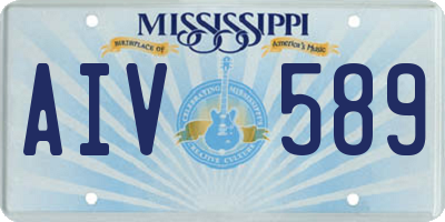 MS license plate AIV589