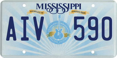 MS license plate AIV590