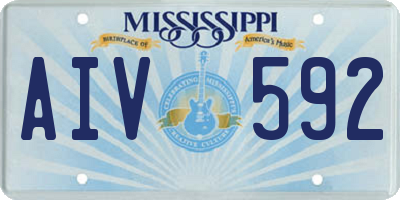 MS license plate AIV592