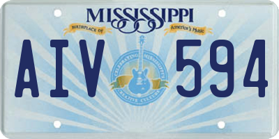 MS license plate AIV594