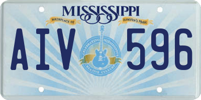 MS license plate AIV596