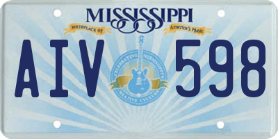 MS license plate AIV598