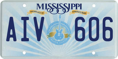 MS license plate AIV606