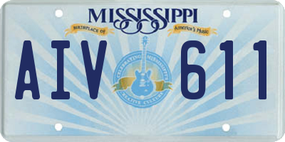 MS license plate AIV611